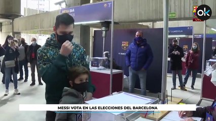Messi vota en las elecciones del Barcelona