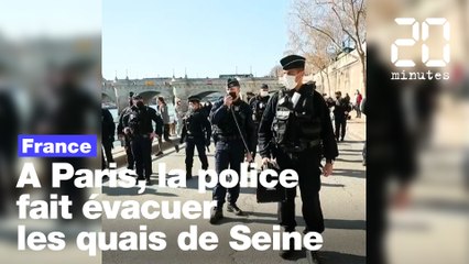 Coronavirus: A Paris, la police fait évacuer les quais de Seine bondés