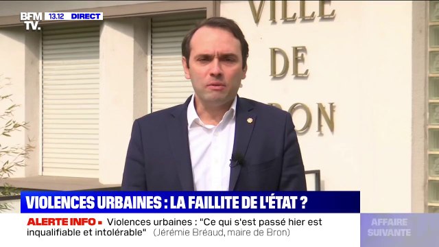 Violences à Bron: le maire de la ville espère que les jeunes interpellés ne ressortiront pas en toute impunité