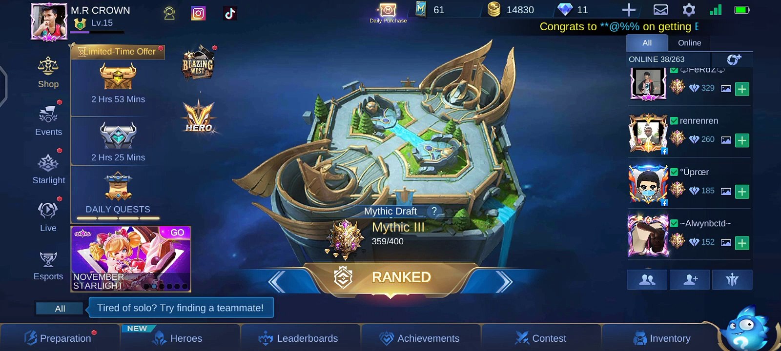 Lose Streak sa ML