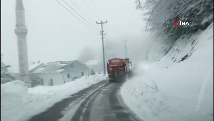 Kentin yüksek kesimleri kar ile kaplandı
