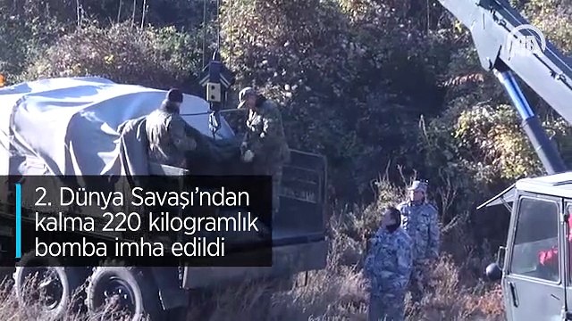 2. Dünya Savaşı'ndan kalma 220 kilogramlık bomba imha edildi