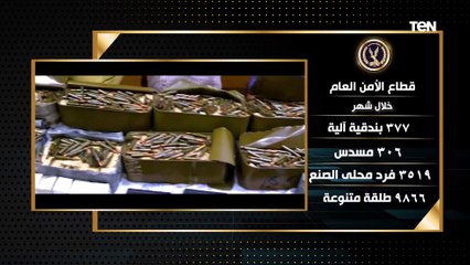 جهود أجهزة وزارة الداخلية على مستوى الجمهورية خلال شهر