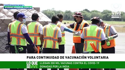 Arriban a Nicaragua 200 mil dosis de la vacuna AstraZeneca