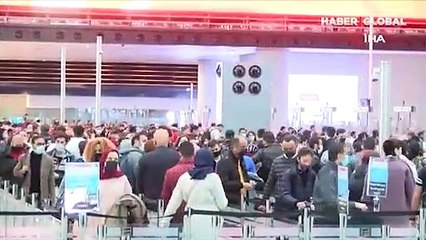 İstanbul Havalimanı'nda yolcu yoğunluğu