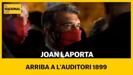 Joan Laporta arriba a l'auditori 1899