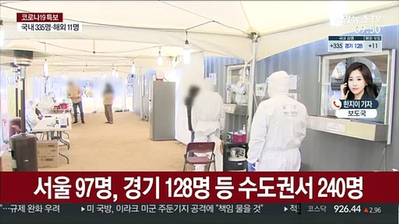 코로나19 신규확진 346명…사흘 만에 300명대