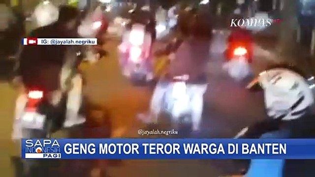 Geng Motor Teror Warga dengan Senjata Tajam, Kejam!