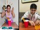 iBilib: 'Bouncing pencils into a cup challenge' with Denise Barbacena and Jeremy Sabido | Bilibabols
