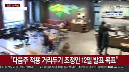"다음주 적용 거리두기 조정안 12일 발표 목표"