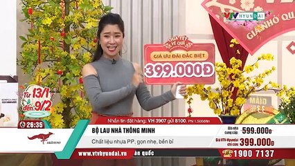 VTVHYUNDAI Bộ cây lau nhà HAHOO kèm1 bông lau