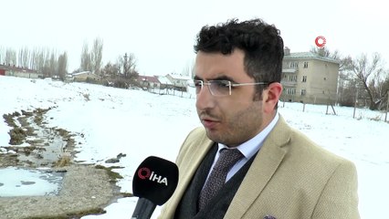 Erzurum’daki yanan su görenleri şaşkına çeviriyor