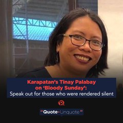 Karapatan’s Tinay Palabay on ‘Bloody Sunday’: Speak out for those who were rendered silent