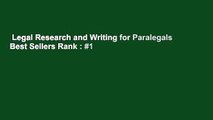 Legal Research and Writing for Paralegals  Best Sellers Rank : #1