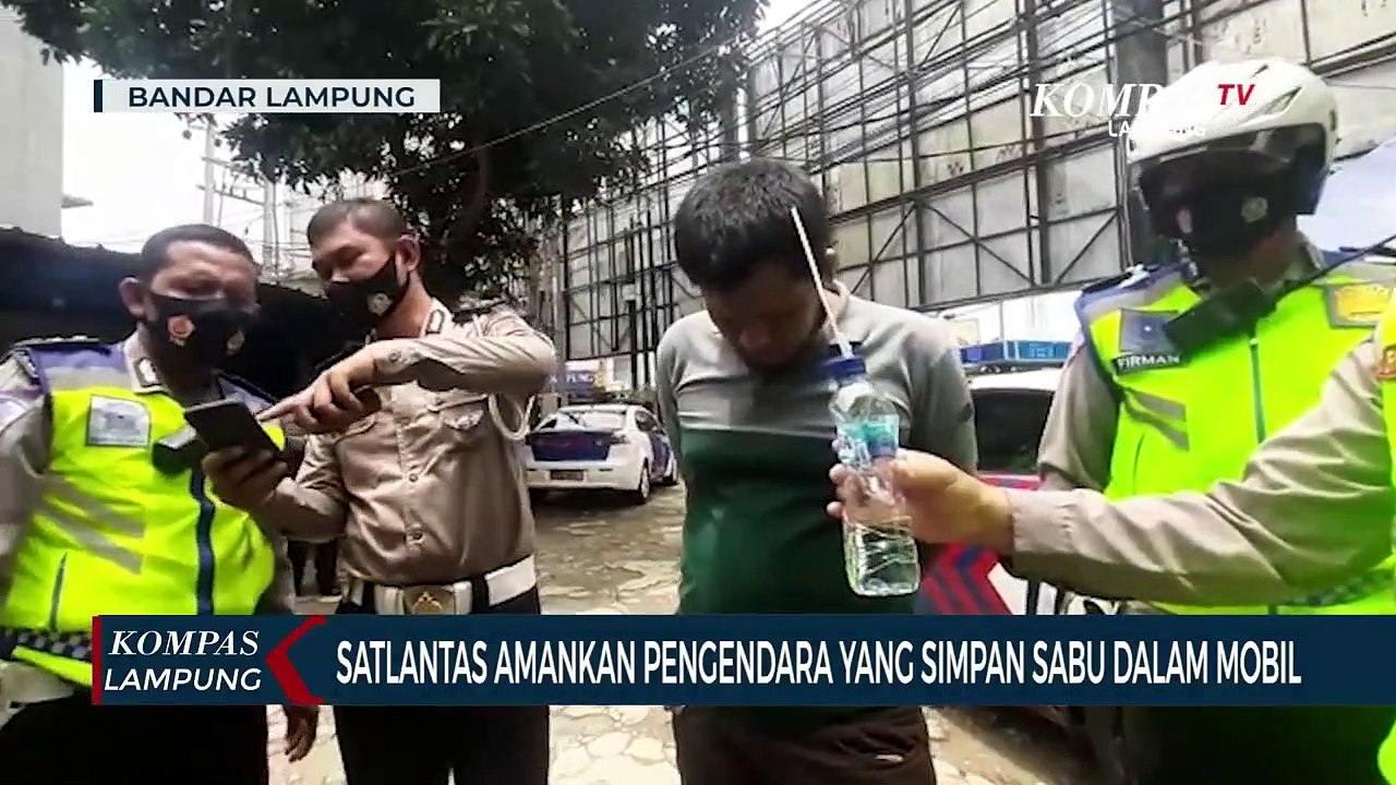 Satlantas Polresta Bandar Lampung Amankan Pengendara yang Simpan Sabu Dalam Mobil