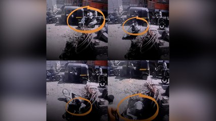 Bike Rider Collapses Due To A Manhole At Bhiwandi