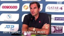 ATP - Doha 2021 - Roger Federer au micro de RTS Sport : 