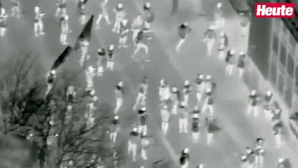 Video zeigt Sturm von 150 Demo-Chaoten auf Versicherung