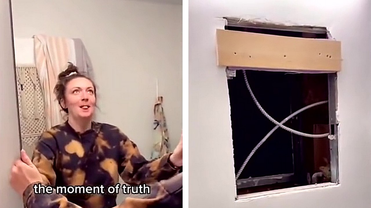 Elle découvre un appartement abandonné derrière le miroir de sa salle de bain