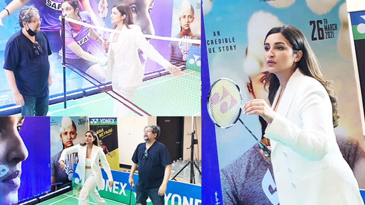 Parineeti Chopra Plays Badminton With Fans At The Trailer Launch Of Saina
