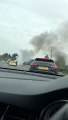 Car bursts into flames on busy Milton Keynes road