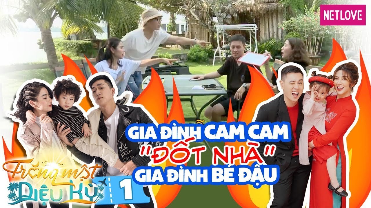 Trăng Mật Diệu Kỳ | Mùa 2 - Tập 1: Gia đình Cam Cam ''đốt nhà'' Gia đình bé Đậu bị phản dame cay cú