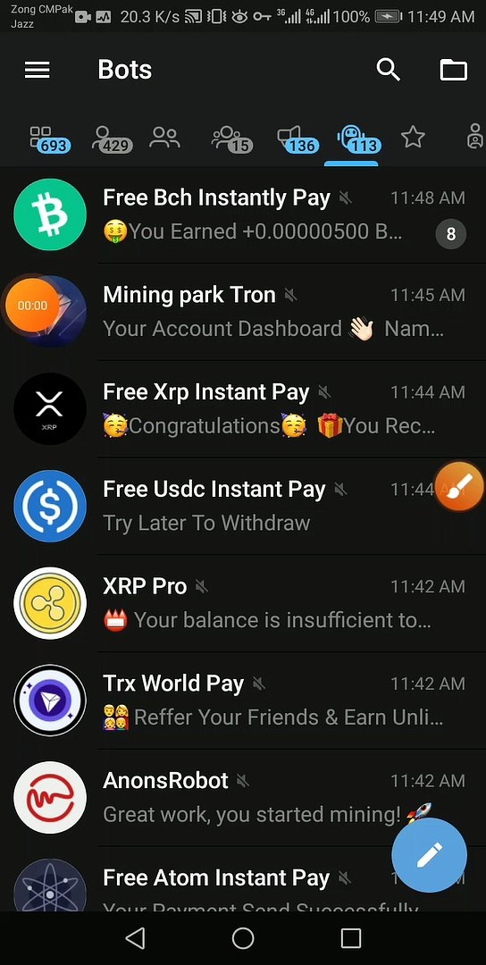 Second Withdraw Proof Instantly BCH Telegram Bot