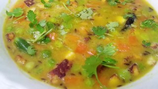 Mixed veg daal recipe without garlic and onion | Daal recipe | Moong daal recipe