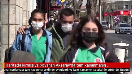 Haritada kırmızıya boyanan Aksaray'da tam kapanmanın ardından sokaklar tıklım tıklım