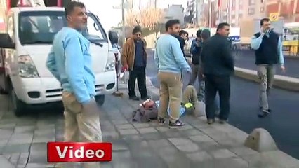 Nakliye sepetinden düşerek yaralanan işçi bakın yerde ne yaptı!