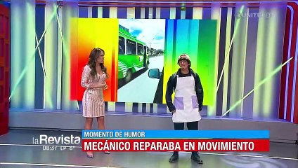 Humor: Mecánico aclara porque “arreglaba” un micro en movimiento