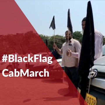 Thousands of Telangana taxi drivers join #BlackFlagCabMarch protest in state