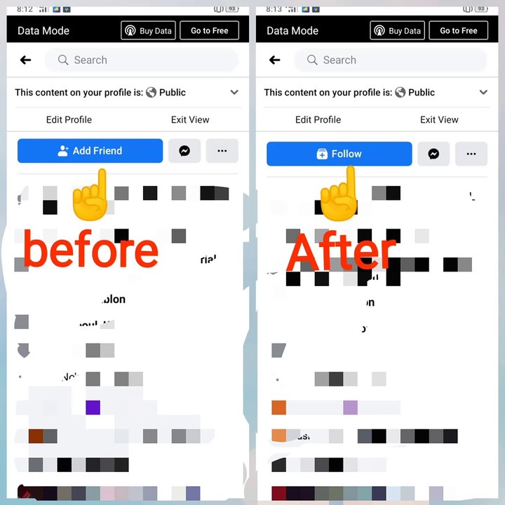 how to change add friend into follow on facebook watch my full vedio tutorial on yutube link in the description