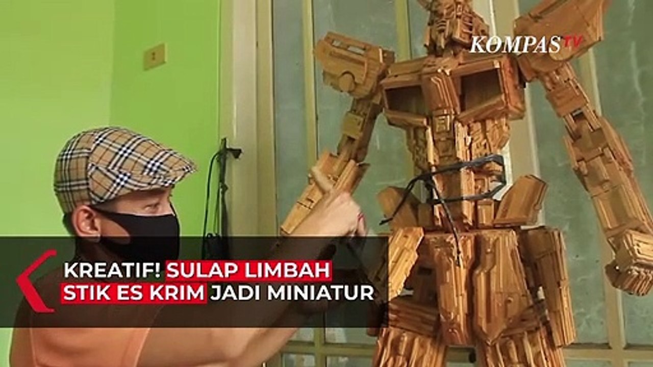 Kreatif! Robot Transformers dari Stik Es Krim B...