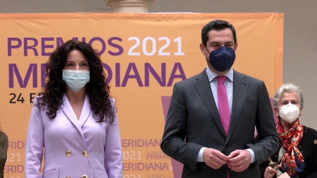 Moreno preside la entrega de los Premios Meridiana 2021 en el Día Internacional de la Mujer