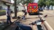 Motociclista fica ferido em colisão na Rua Minas Gerais