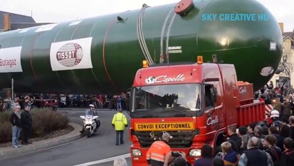 Incredible modern heavy duty transport truck - Amazing huge crane truck equipment operator skill