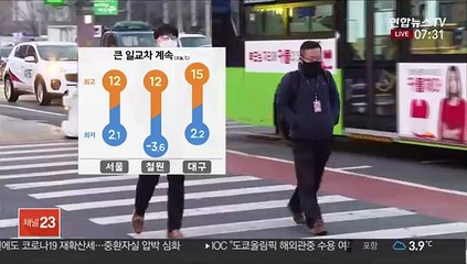 [날씨] 일교차 큰 날씨 계속…서쪽 안개·미세먼지