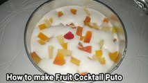 FRUIT COCKTAIL STEAMED CAKE | How to make fluffy sponge fruit cocktail puto cake