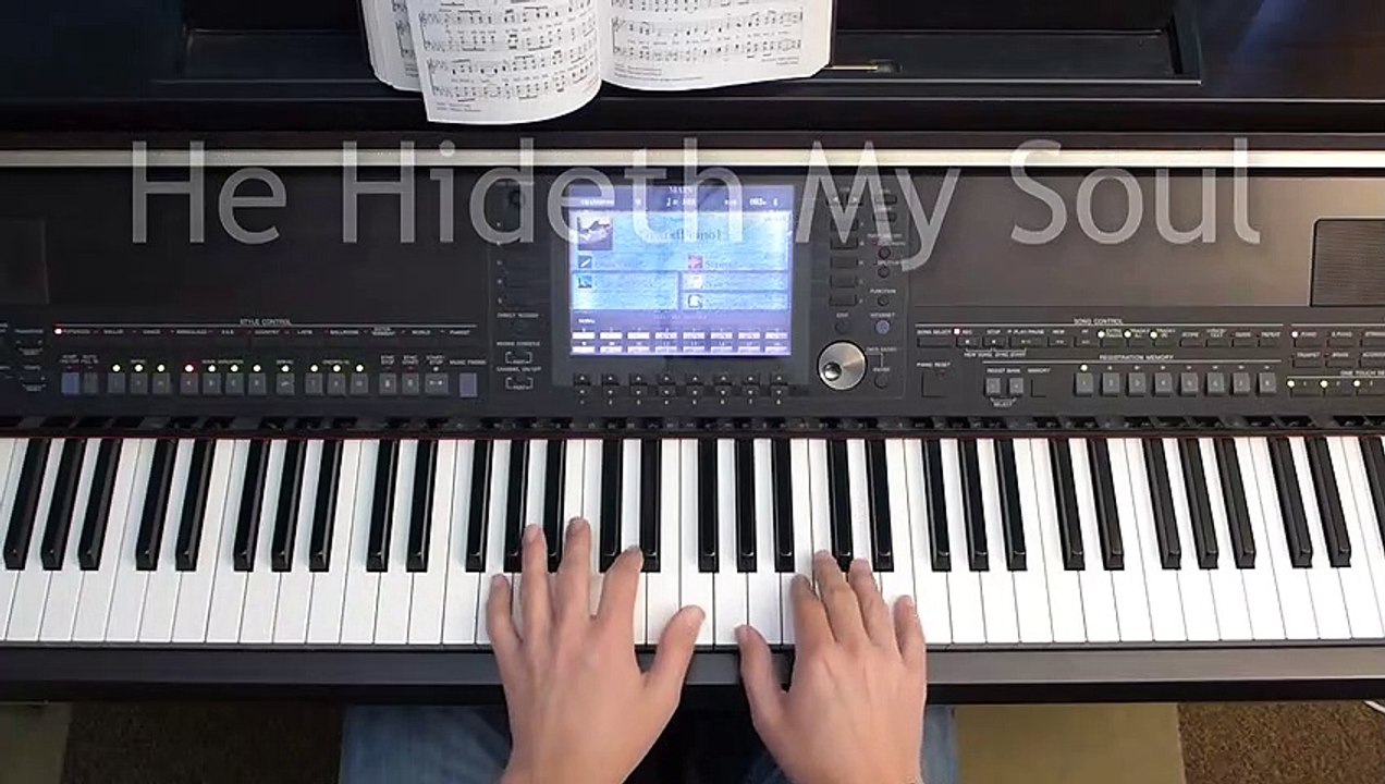 He Hideth My Soul - piano instrumental hymn with lyrics