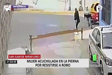 Mujer acabó siendo acuchillada por resistirse a robo en SJM