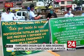 Familiares de policías exigen que se habilite nuevo nosocomio para atención a pacientes COVID-19