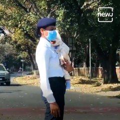 Video Of Chandigarh Cop Holding A Baby While On Duty Goes Viral