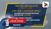 Laging Handa | Taal volcano, inilagay na sa alert level 2 dahil sa 'increasing unrest'