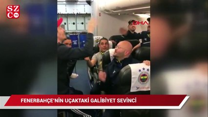 Fenerbahçe'nin Konya dönüşünde uçaktaki galibiyet sevinci