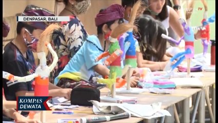 Serunya Belajar Membuat Ogoh Ogoh Mini