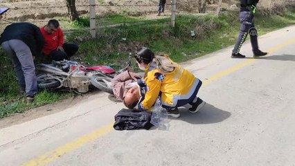 İki motosikletin çarpışması sonucu 2 kişi yaralandı