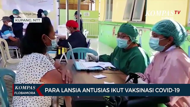 Para Lansia di Kota Kupang Antusias Ikut Vaksinasi covid-19