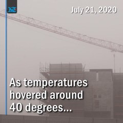 A thick blanket of haze enveloped parts of UAE on Tuesday afternoon