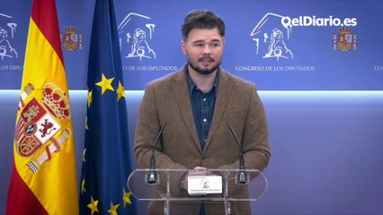 Rufián avisa a Sánchez de que ya le "harta" que no haga nada por el diálogo